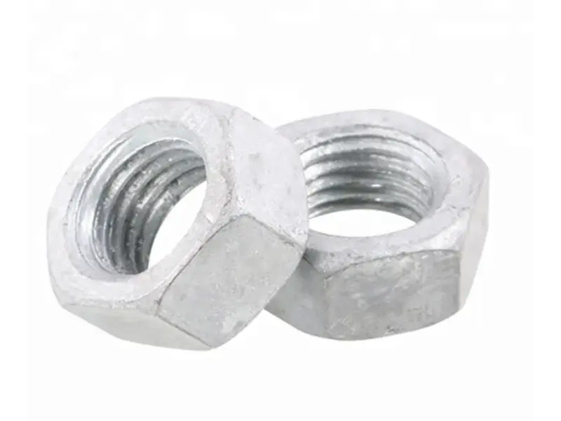 ASTM A563 Heavy Hex Nut ကာဗွန်သံမဏိ Heavy Hexagon Nut- ASTM A325 Bolts အတွက် Standard Matching Structural Nut