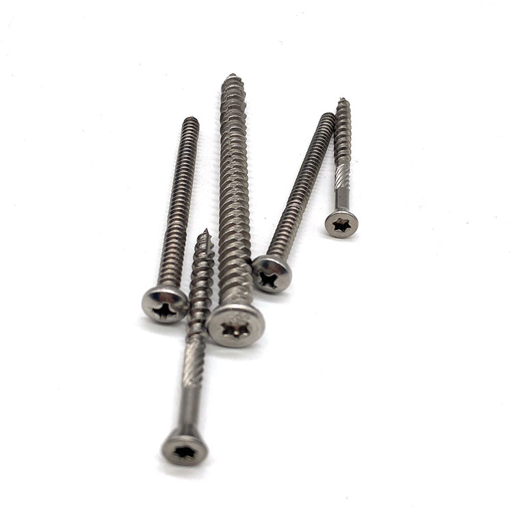 304 316L Stainless Steel Trim Head Screws သတ္တုစတိုးများ အတွက် Self Tapping Wood Screws