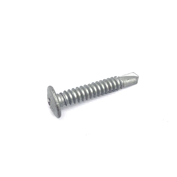 A2 A4 Scm435/410 ဆိုလာစွမ်းအင်စနစ် Pan Head Cross Recessed Drilling Bi-Metal Screw