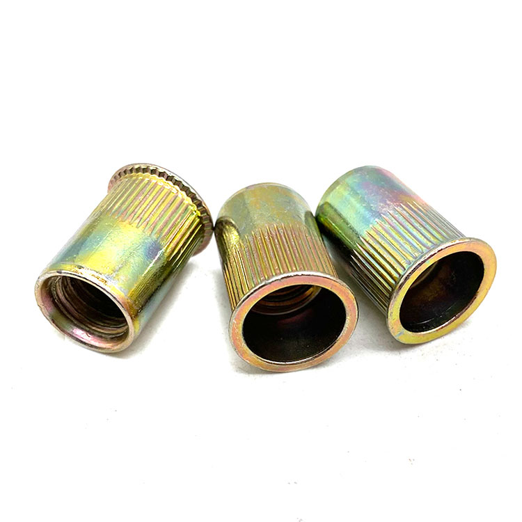 Aluminum Cylindrical Waterproof Blind Knurled Flat Head ကာဗွန်သံမဏိ Rivet Nut