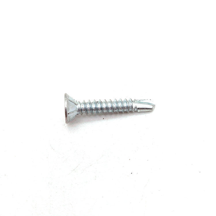 DIN7504 ကာဗွန်သံမဏိသွပ်ပြားချထားသော Cross Recessed Countersunk Head Self-drilling Tapping Screws