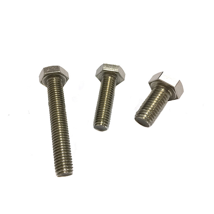 DIN933 ASME B18.2.1 အရည်အသွေးမြင့် Stainless Steel 304 316 316L A2 A4 Hex Bolt