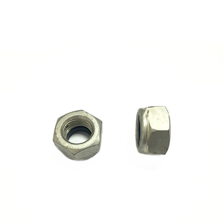 Gr 4 Zinc Plated Hexagon Nylon သော့ခတ်ထားသော Nut DIN985 ထည့်ပါ။