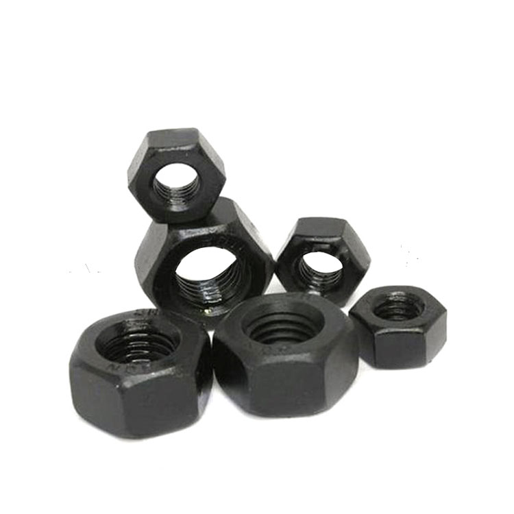 Gr 8 ကာဗွန်သံမဏိ High Tensile Black DIN6915 Hex Heavy Nuts