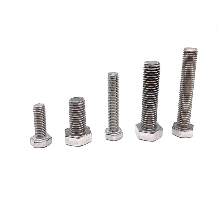 INOX A2 INOX A4 DIN933 M6 M8 Stainless Steel Hex Head Bolt