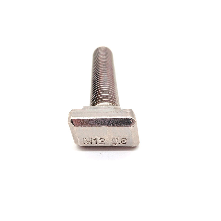 M12 Stainless Steel Rhomboid Head T Bolt သည် ကန့်လန့်ကာနံရံအတွက် Antiskid သွားများပါရှိသည်။