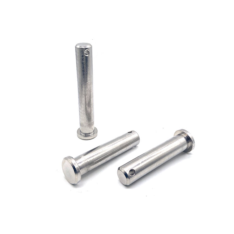 SS304 A2 Flat Head M3 M4 M5 M6 Stainless Steel Clevis Pin အပေါက်