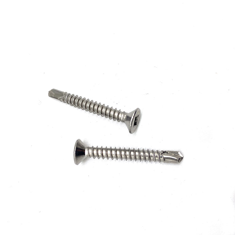 SS316 SS304 တရုတ်စက်ရုံထောက်ပံ့ရေး Hardend Countersunk ဦးခေါင်း Self Drilling Screws