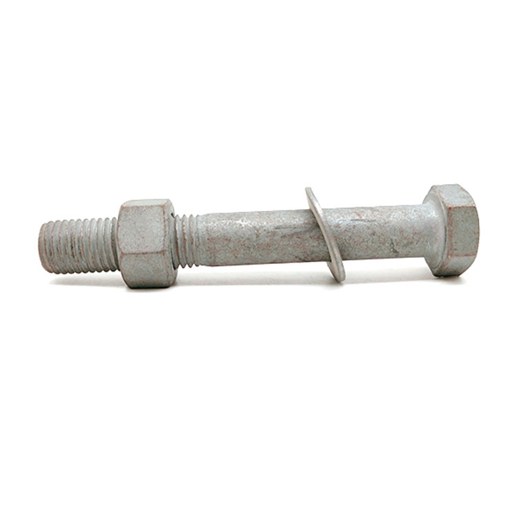 Steel Hexagon Head Fine Pitch Long Shank Power Bolt နှင့် Flat Washer ပါရှိသော Hex Nut