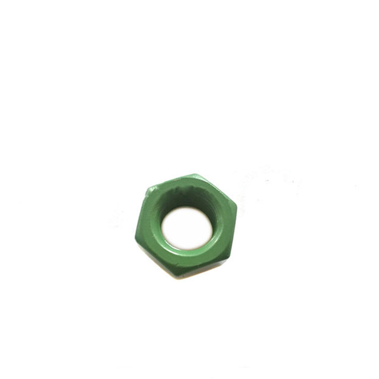 Teflon PTFE Coated Xylan 1070 အစိမ်းရောင် DIN934 Stainless Steel Hex Nut